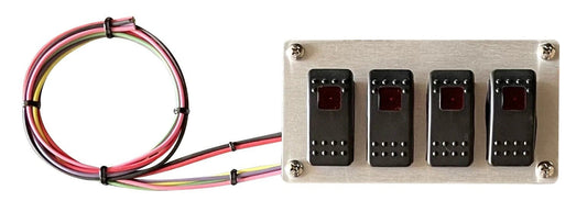 Rocker Switch Panel 4 Switches - American Autowire | Evolution Auto Retroworks