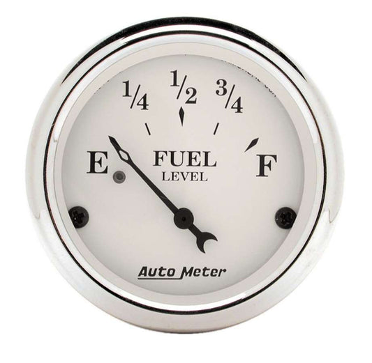 Old Tyme White 2 1/16in Fuel 240 - 33 OHMS - AutoMeter | Evolution Auto Retroworks