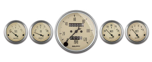 A/B 5pc. Gauge Kit w/Mech. Speedo - AutoMeter | Evolution Auto Retroworks