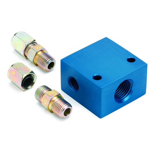 Trans. Temp. Manifold For 3/8in Tubing - AutoMeter | Evolution Auto Retroworks