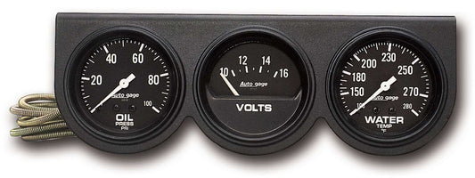 2 - 5/8 Blk Mech Gauge Pnl - AutoMeter | Evolution Auto Retroworks