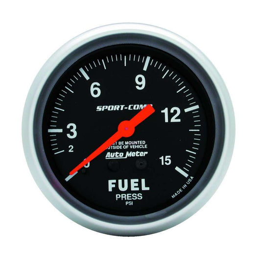 0 - 15 Fuel Pressure Gauge - AutoMeter | Evolution Auto Retroworks