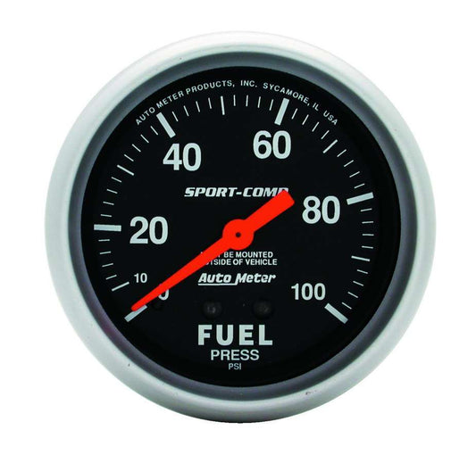 0 - 100 Fuel Press Gauge - AutoMeter | Evolution Auto Retroworks