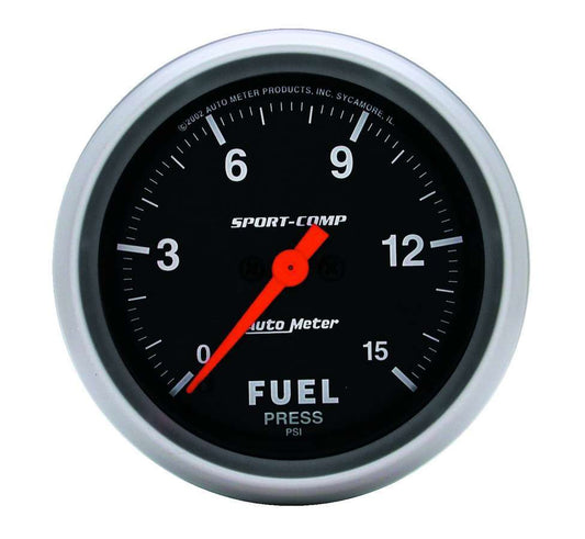 Sport Comp 2 - 5/8in Fuel 0 - 15 PSI Elec. - AutoMeter | Evolution Auto Retroworks