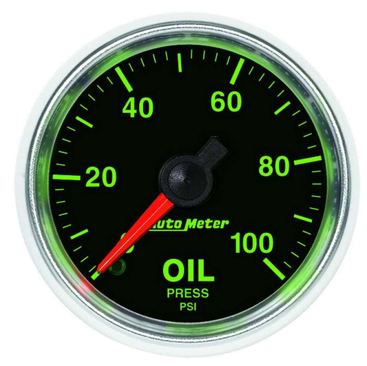 2 - 1/16 GS Oil Pressure Gauge - 0 - 100psi - AutoMeter | Evolution Auto Retroworks