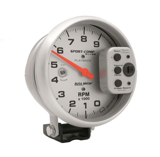 5in S/C Silver 9000 RPM Playback Tach - AutoMeter | Evolution Auto Retroworks