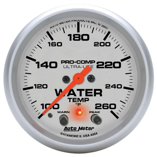 2 - 5/8in U/L Water Temp Gauge w/Peak & Warning - AutoMeter | Evolution Auto Retroworks