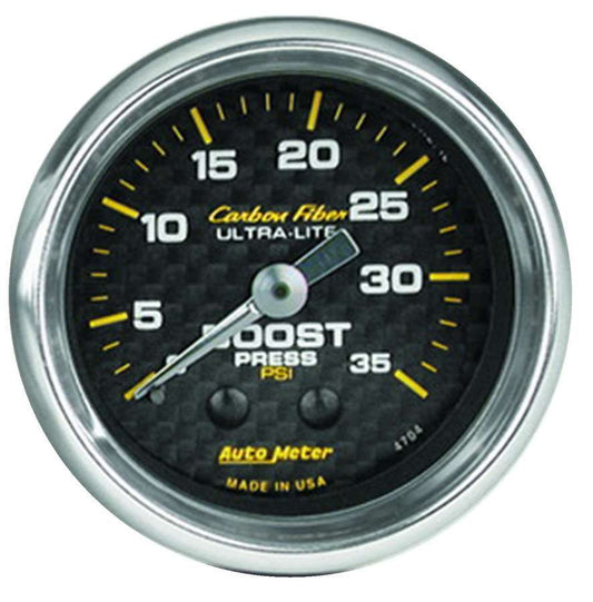 2 - 1/16in C/F Boost Gauge 35psi - AutoMeter | Evolution Auto Retroworks