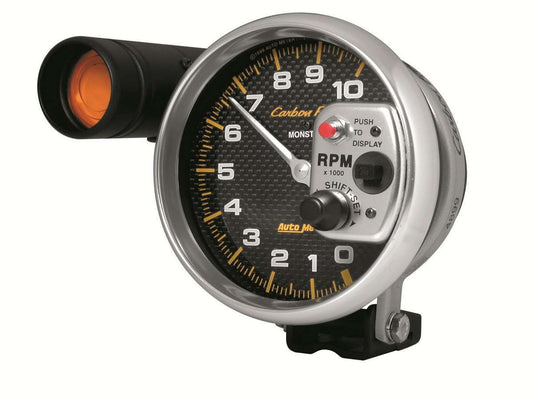 C/F 5in 10000RPM Tach w/Shift - Lite - AutoMeter | Evolution Auto Retroworks