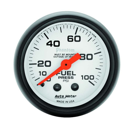 2 - 1/16in Phantom Fuel Pressure Gauge 0 - 100 PSI - AutoMeter | Evolution Auto Retroworks