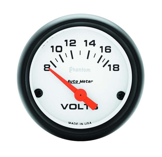 Phantom 2 1/16in Voltmeter 8 - 18 Volts - AutoMeter | Evolution Auto Retroworks