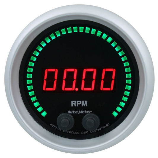 3 - 3/8 16K RPM Tachometer Elite Digital SC Series - AutoMeter | Evolution Auto Retroworks