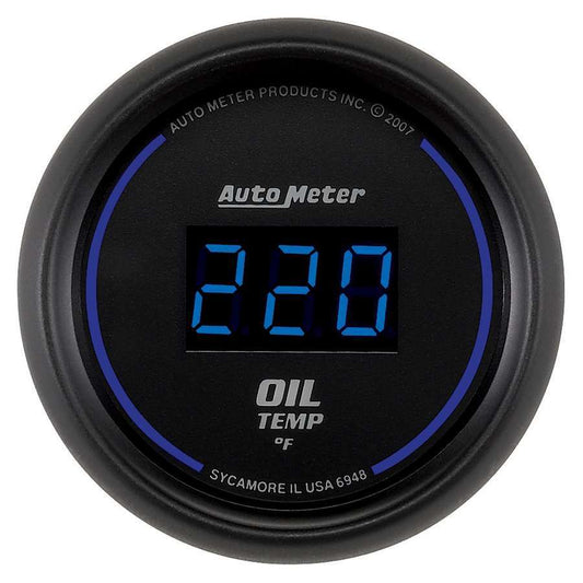 2 - 1/16in Cobalt Oil Temp Gauge Digital 340F - AutoMeter | Evolution Auto Retroworks