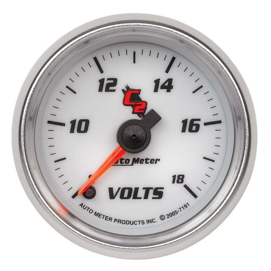 2 - 1/16in C2/S Voltmeter Gauge 8 - 18 Volts - AutoMeter | Evolution Auto Retroworks