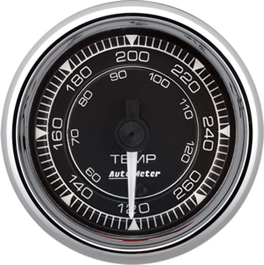2/16 Chrono Chrome Gauge Temp - 120 - 280 Degree - AutoMeter | Evolution Auto Retroworks