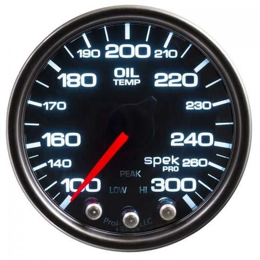 2 - 1/16 Oil Temp Gauge 100 - 300 Deg Black Dial - AutoMeter | Evolution Auto Retroworks