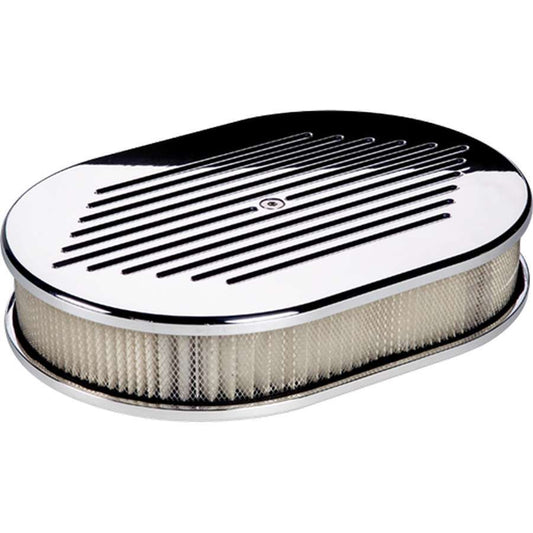 Small Oval Air Cleaner Ball Milled - Billet Specialties | Evolution Auto Retroworks