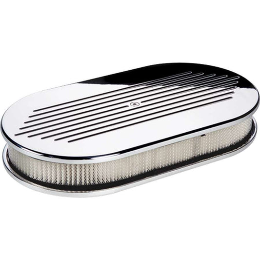 Large Oval Ball Milled Air Cleaner - Billet Specialties | Evolution Auto Retroworks