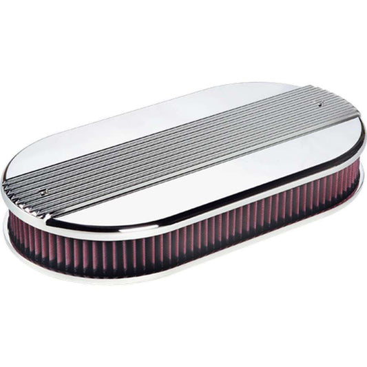 Dual Quad Ribbed Oval Air Cleaner - Billet Specialties | Evolution Auto Retroworks