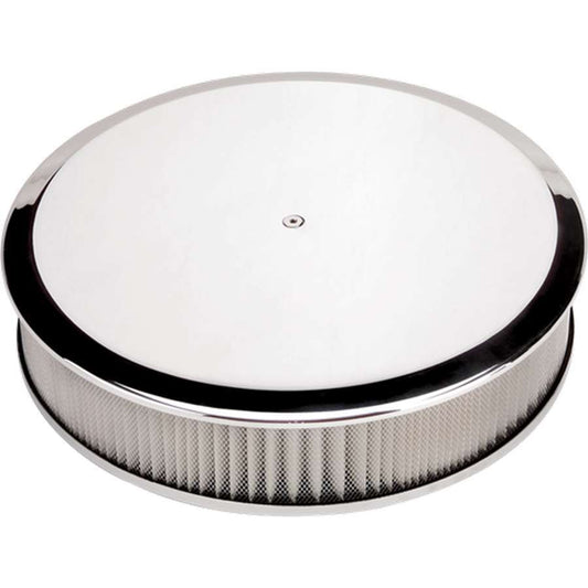 Air Cleaner 14in Round Plain - Billet Specialties | Evolution Auto Retroworks