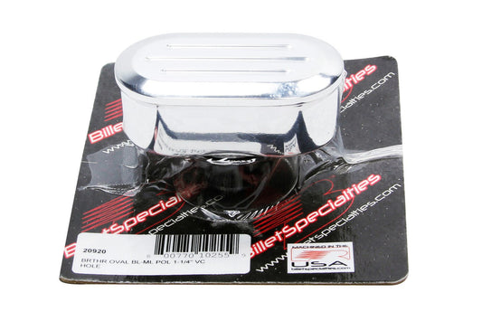 Polished Breather Oval Style - Billet Specialties | Evolution Auto Retroworks