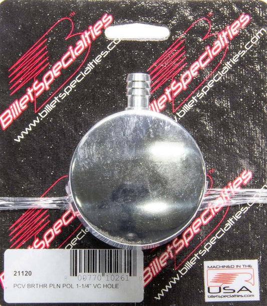 Polished PCV Breather Plain - Billet Specialties | Evolution Auto Retroworks