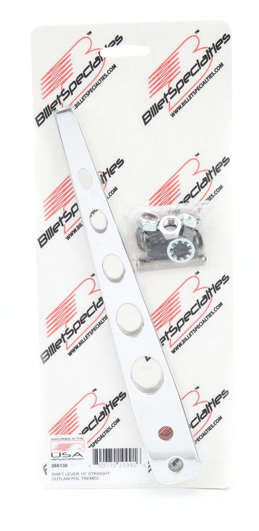 Shift Lever 10in Straigh t Outlaw Polished Tremec - Billet Specialties | Evolution Auto Retroworks