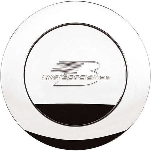 Polished Horn Button Lg. Billet Logo - Billet Specialties | Evolution Auto Retroworks