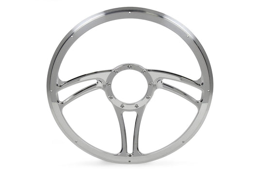 Steering Wheel Half Wrap 15.5in BLVD 05 - Billet Specialties | Evolution Auto Retroworks