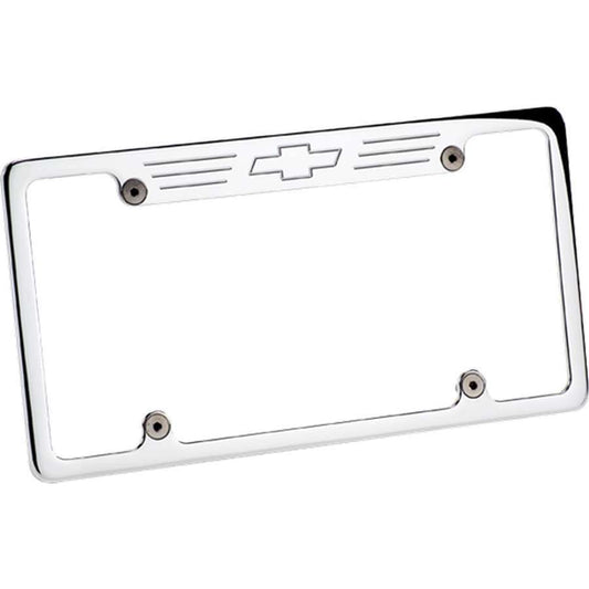License Frame Bowtie - Polished - Billet Specialties | Evolution Auto Retroworks