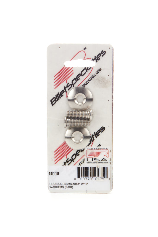 5/16 - 18 x 1in SS Bolts Pair - Billet Specialties | Evolution Auto Retroworks