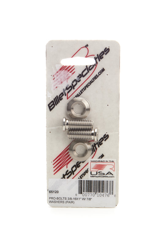 3/8 - 16 x 1in SS Bolts Pair - Billet Specialties | Evolution Auto Retroworks