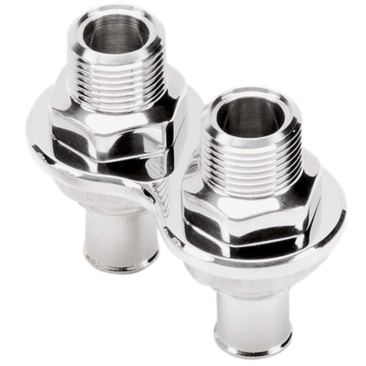 Heater Bulkhead Push - On 2 Port - Billet Specialties | Evolution Auto Retroworks