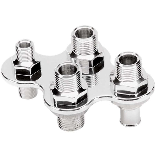 A/C & Heat Bulkhead Push - On 4 Port - Billet Specialties | Evolution Auto Retroworks