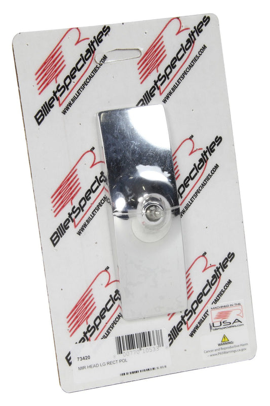 Mirror - Large Rectangle - Polished 1 3/4in x 5 1/4 - Billet Specialties | Evolution Auto Retroworks