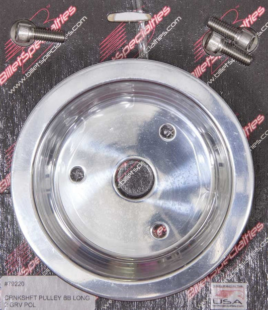 BBC 2 GRV Crank Pulley LWP Polished - Billet Specialties | Evolution Auto Retroworks