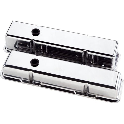 Valve Cover SBC Short Plain Polished - Billet Specialties | Evolution Auto Retroworks