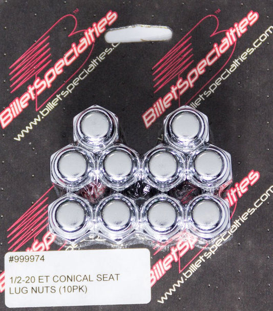1/2 - 20 ET Conical Seat Lug Nuts 10 Pack - Billet Specialties | Evolution Auto Retroworks