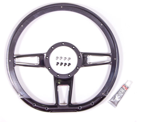 Steering Wheel Formula D - Shaped 14in Contrast - Billet Specialties | Evolution Auto Retroworks