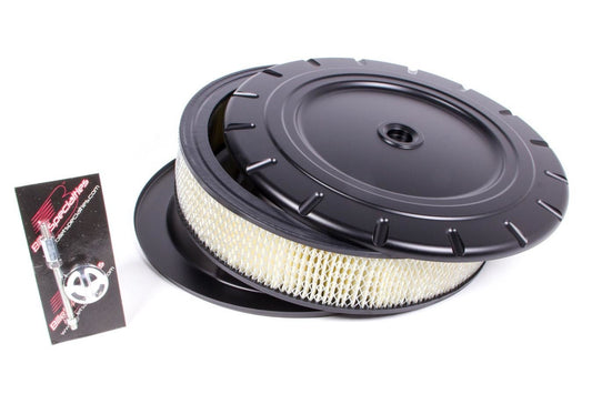 14 in Air Cleaner Vintage Black - Billet Specialties | Evolution Auto Retroworks