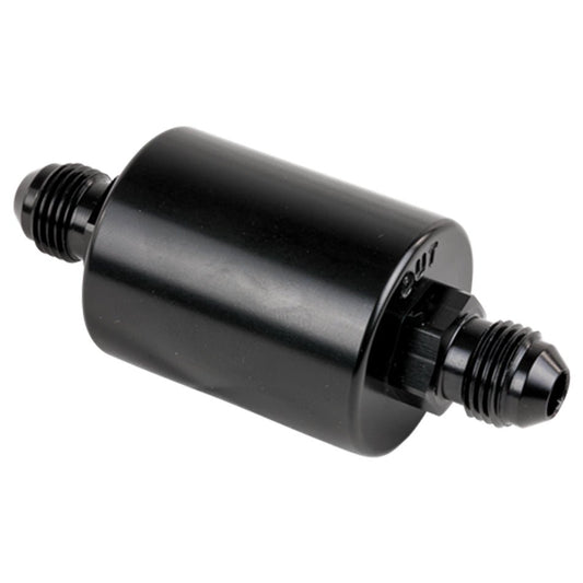 In Line Fuel Filter - 6AN Ends Black - Billet Specialties | Evolution Auto Retroworks