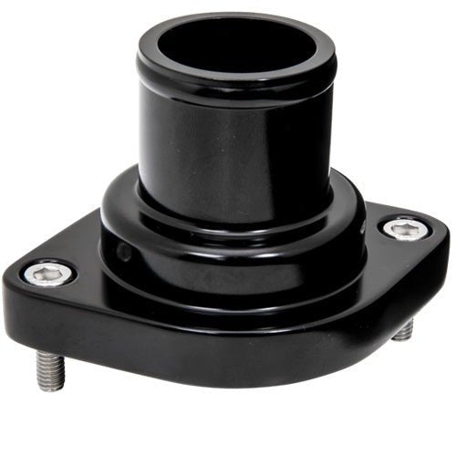 LS Thermostat Housing Straight Black - Billet Specialties | Evolution Auto Retroworks