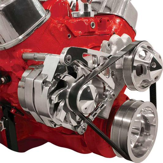 BBC Alt Bracket LWP Mid Mount Passenger Side - Billet Specialties | Evolution Auto Retroworks