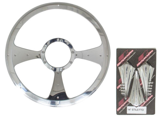 Stiletto - Profile Steering Wheel 14in - Billet Specialties | Evolution Auto Retroworks