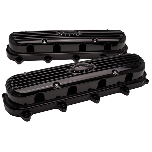 Valve Covers Gen V LT Ribbed Black - Billet Specialties | Evolution Auto Retroworks