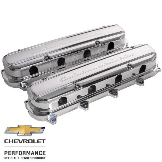 Valve Covers Gen V LT Chevrolet Script Pol. - Billet Specialties | Evolution Auto Retroworks