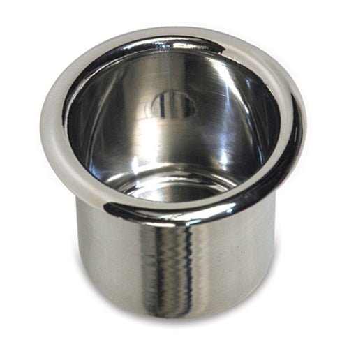 Drink Holder Aluminium Medium Polished - Eddie Motorsports | Evolution Auto Retroworks