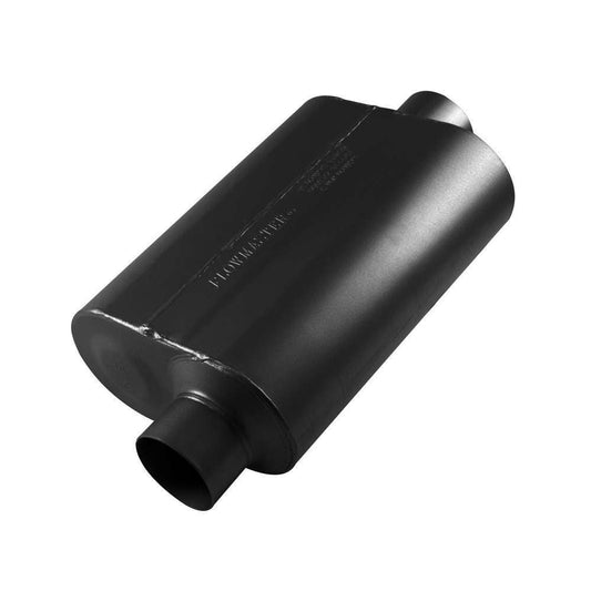 Super 40 Series Muffler 3in Offset In/3in Center - Flowmaster | Evolution Auto Retroworks
