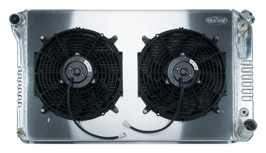 67-76 Chevy GMC Pickup Truck Aluminum Radiator And 12 Inch Fan Kit AT - Cold Case Radiators | Evolution Auto Retroworks