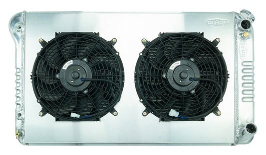 67-76 Chevy GMC Pickup Truck LS Swap Aluminum Radiator AT - 12 Inch Fan Kit - Cold Case Radiators | Evolution Auto Retroworks